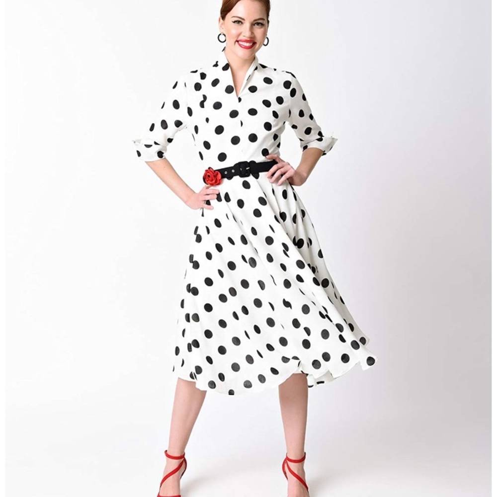 Vintage, pin up polka dot dress